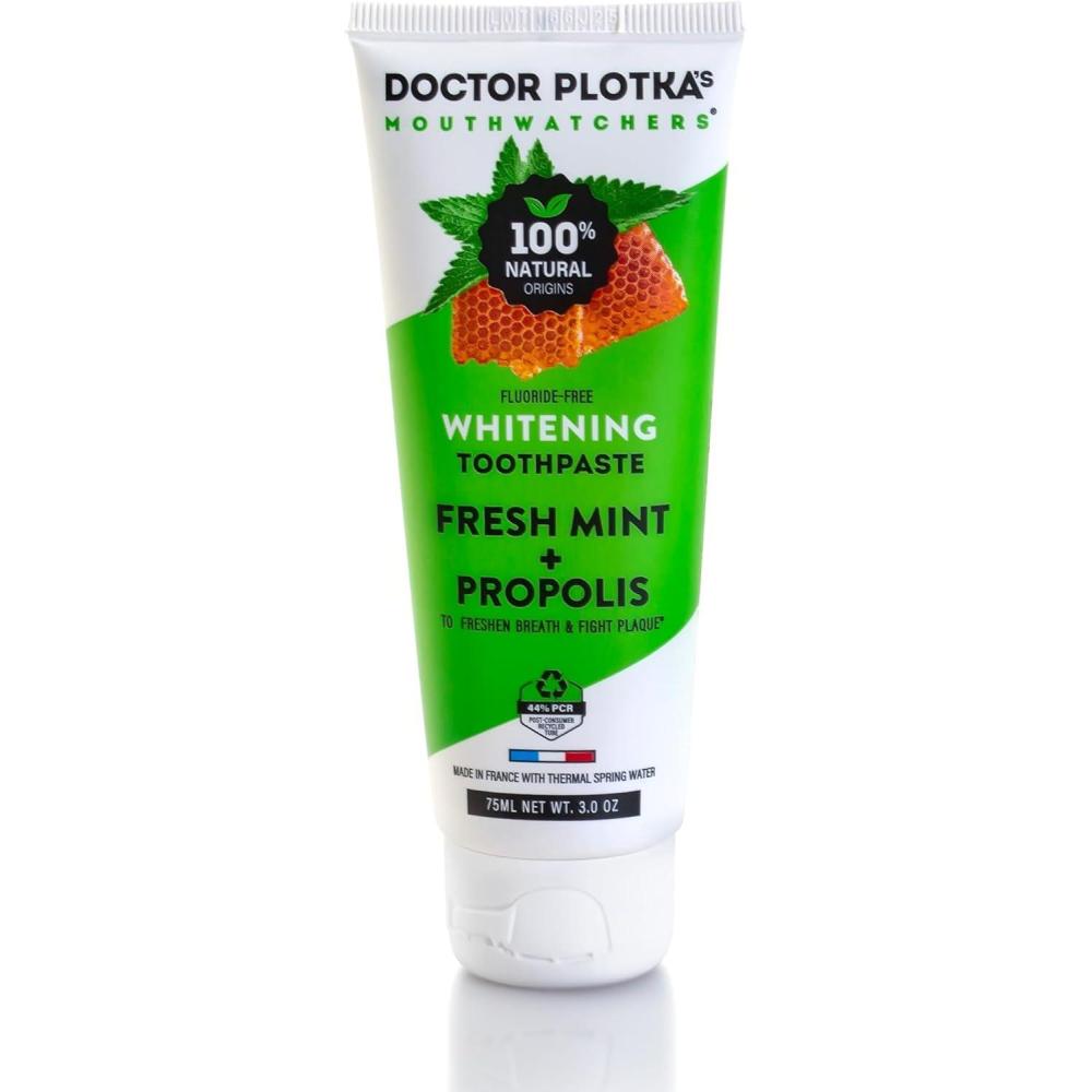 image:imageFluoride Free Toothpaste Hydroxyapatite Toothpaste for Adults Organic Propolis Naturally Sourced Ingredients for Whitening Sensitive Teeth amp Gums SLS Free Mint by Dr Plotkas 4 Pack 3oz3 Ounce Pack of 1