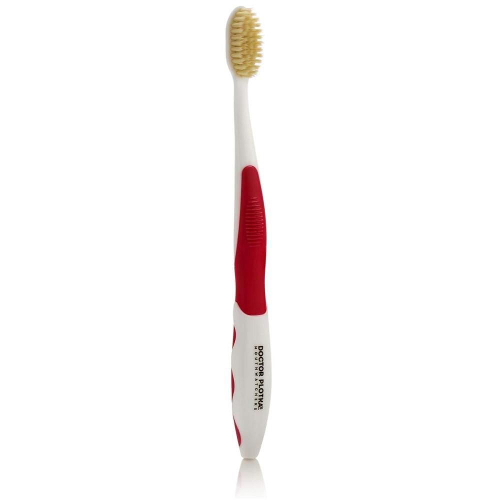 image:imageMOUTHWATCHERS Soft Flossing Manual Toothbrush for Adults Blue Ultra Clean Good for Sensitive Teeth and Gums By Dr PlotkasRed