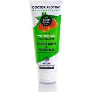 Fluoride Free Toothpaste, Hydroxyapatite Toothpaste for Adults, Organic Propolis, Naturally Sourced Ingredients for Whitening, Sensitive Teeth & Gums, SLS Free, Mint, by Dr. Plotka’s, 4 Pack, 3oz(3 Ounce (Pack of 1))